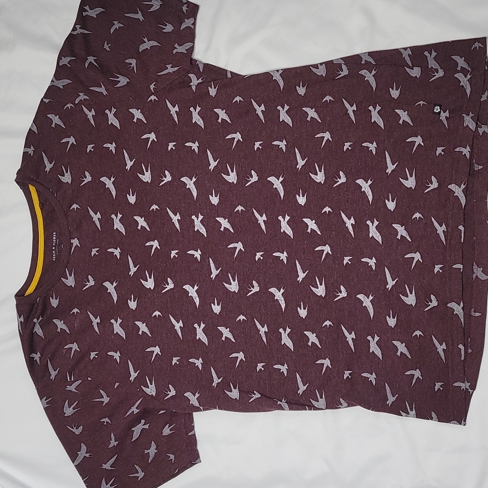 Denim & Flower Marroon Bird T-shirt